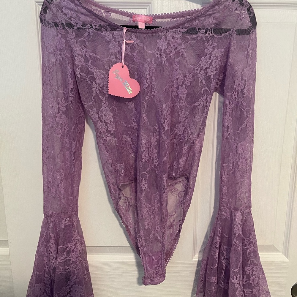 Sugar Thrillz Lavender Lace Chemise
